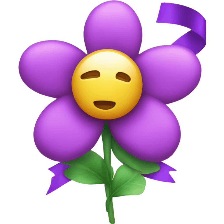 new year flower with ribbon emoji