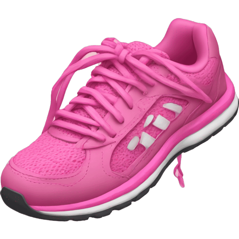 shoe-laces-pink running shoe emoji