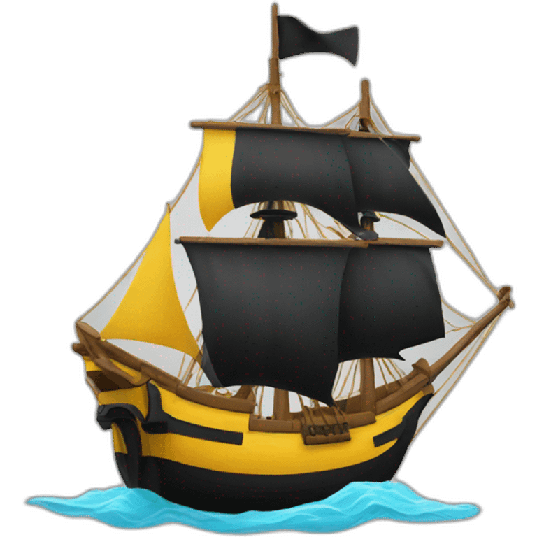 Yellow and black caravel  emoji