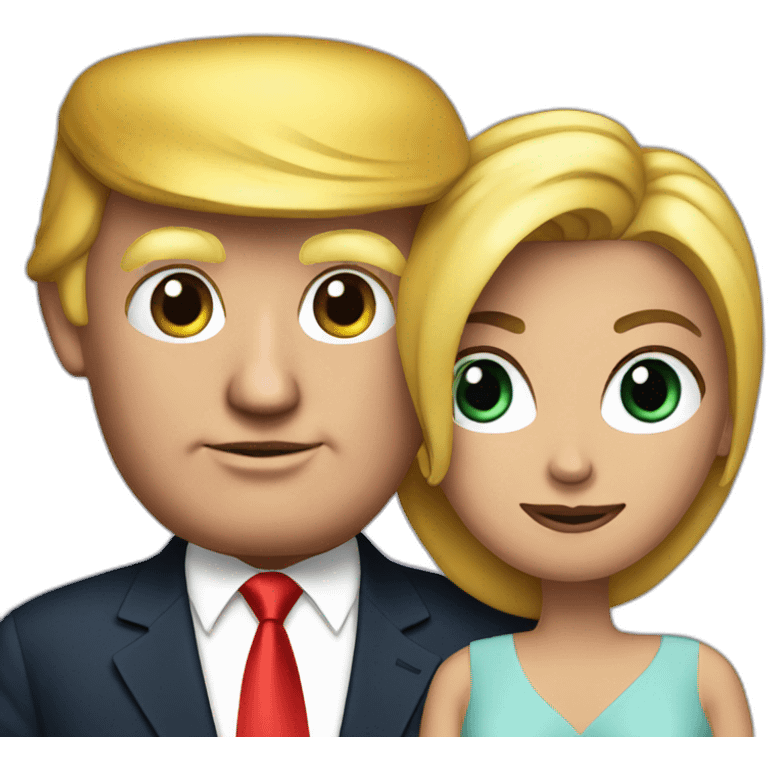 Trump with his wife emoji