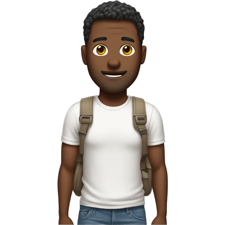 white it guy in jean shorts emoji