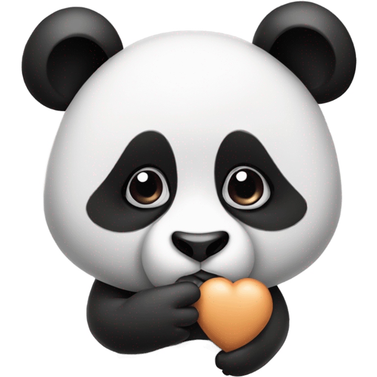 Panda blowing kisses emoji