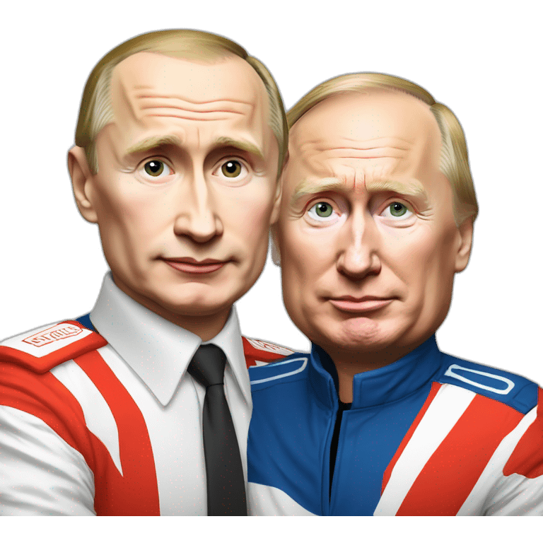 Vladimir Putin and Donald Trump f1 racing emoji