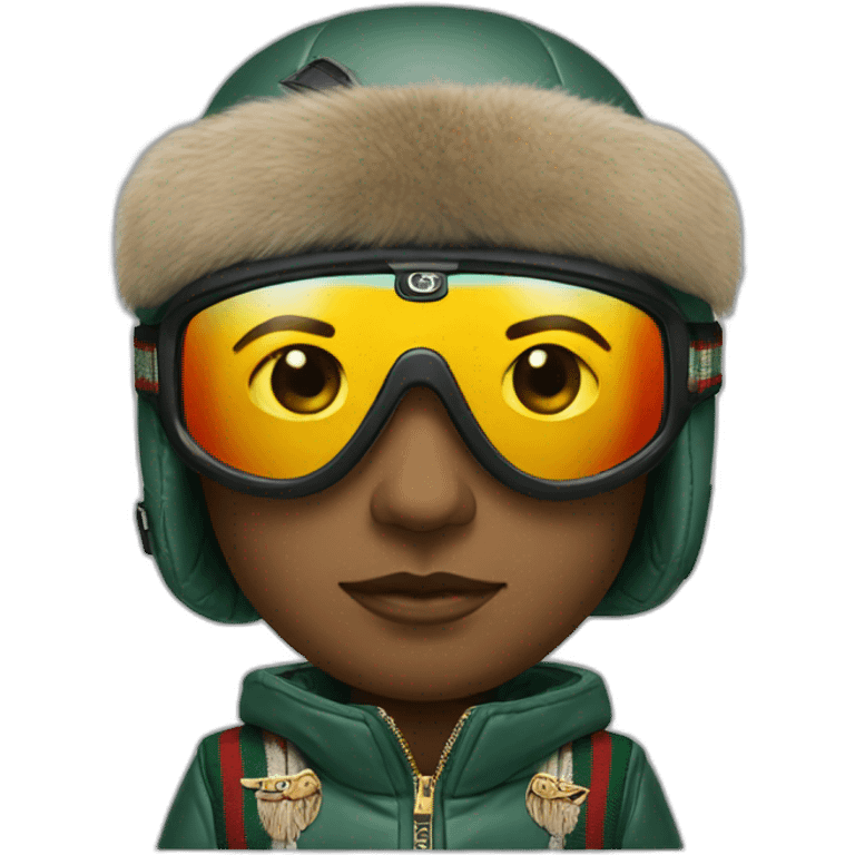 chief wearing gucci ski goggles emoji