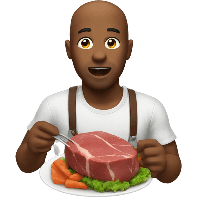 Eating meat emoji