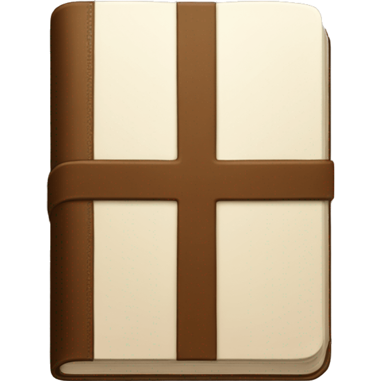 Bible brown with a cross emoji