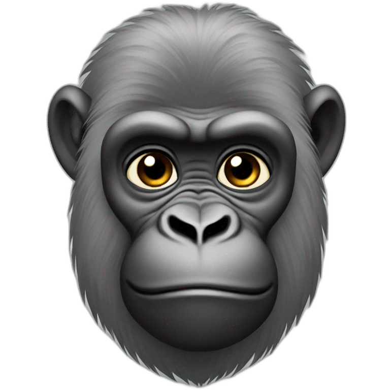 young gorilla grey face emoji