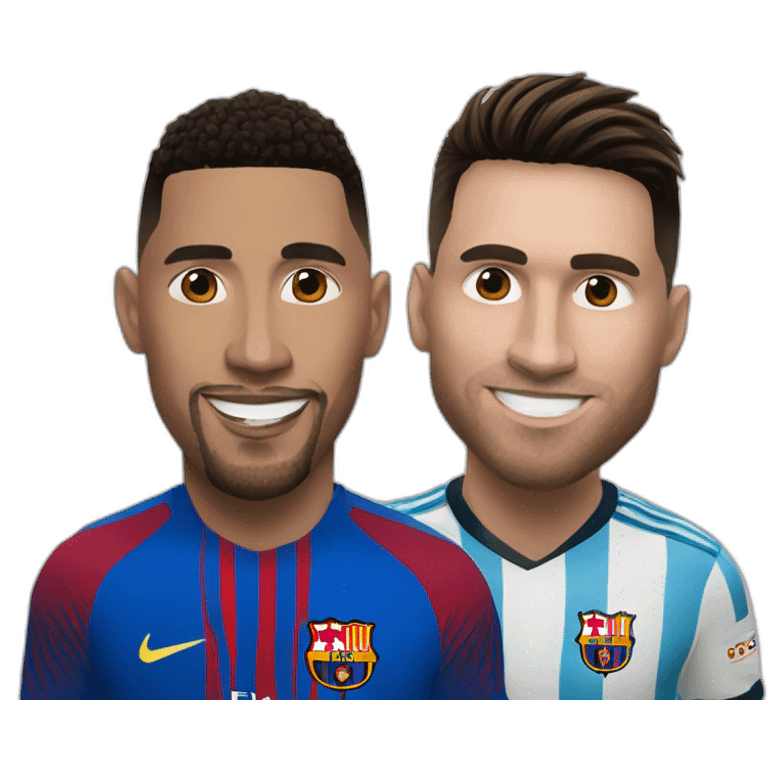 Ronaldo with messi emoji