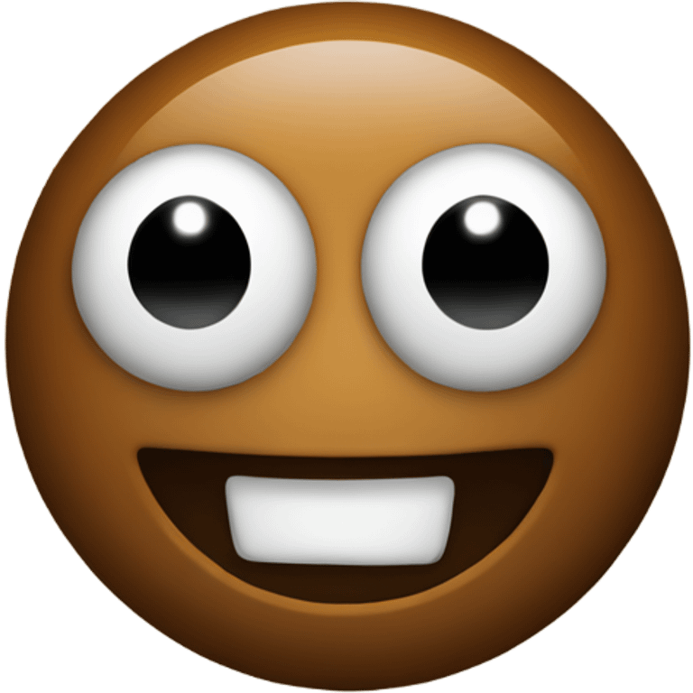 Brown gas with a smiley face emoji