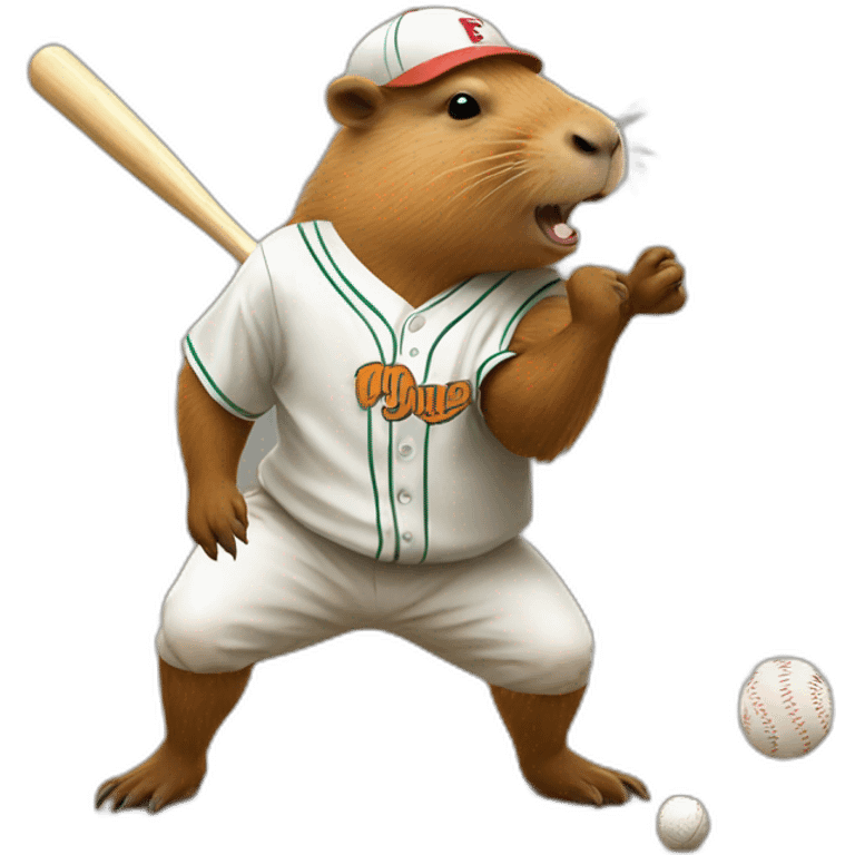 capybara playing baseball emoji