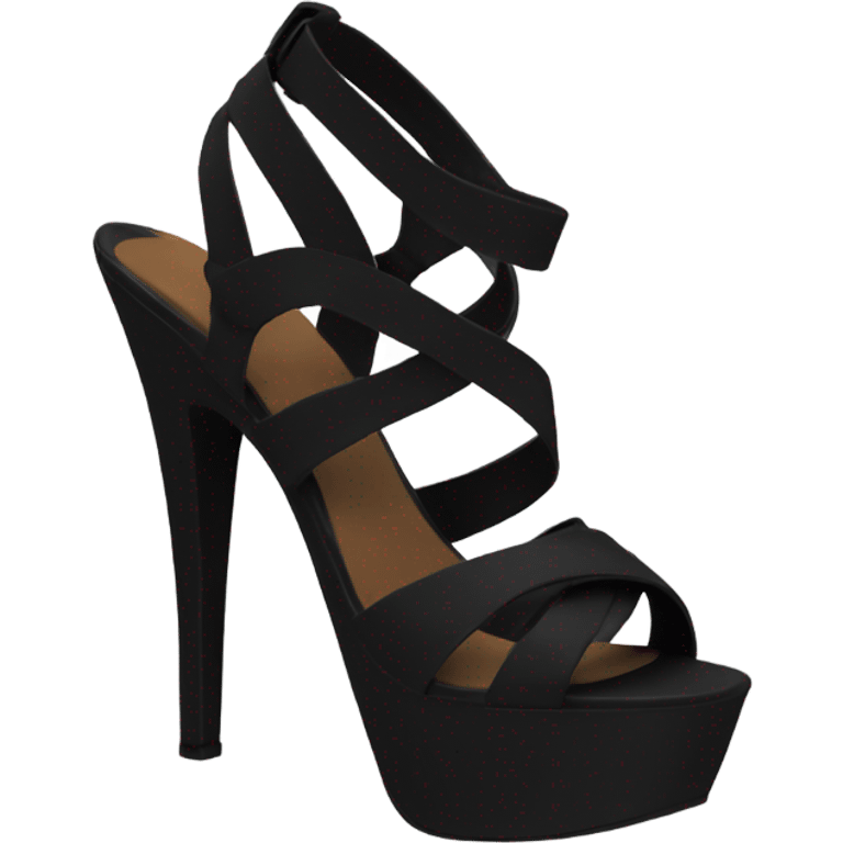 Black platform heels emoji