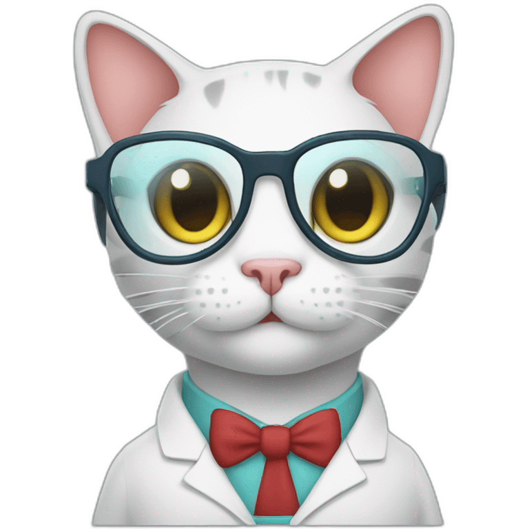 doctor kitty glasses emoji