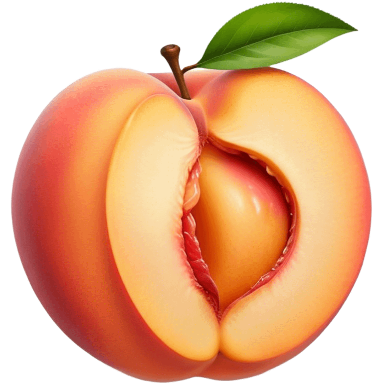 peach with a bite taken out emoji