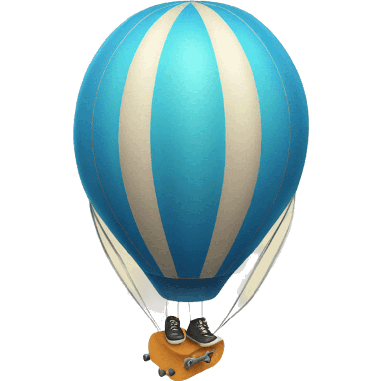 hot-air balloon with skateboard emoji