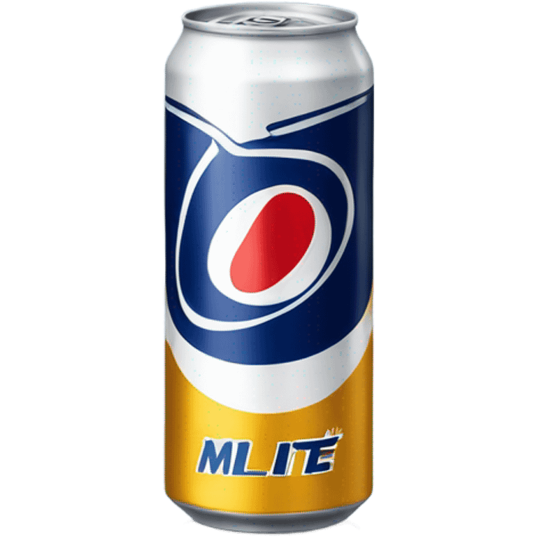 Miller lite can on skis emoji