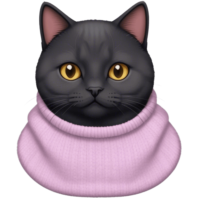 black british cat in pastel sweater emoji