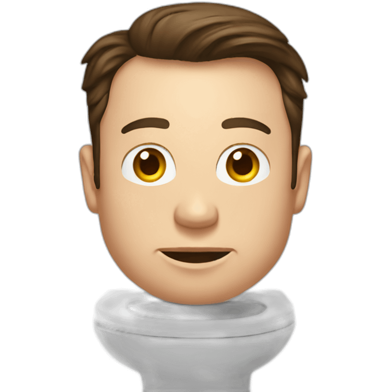 Elon musk on toilet emoji