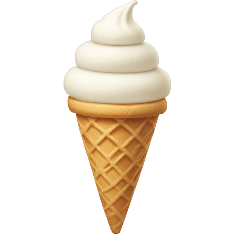 Vanilla ice cream cone  emoji