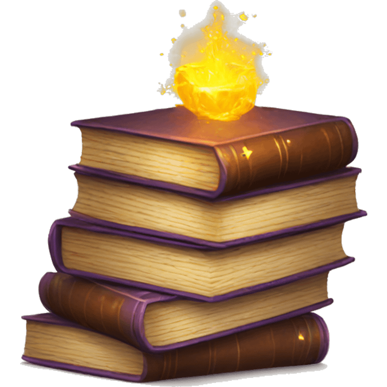 pile of magic spell books emoji