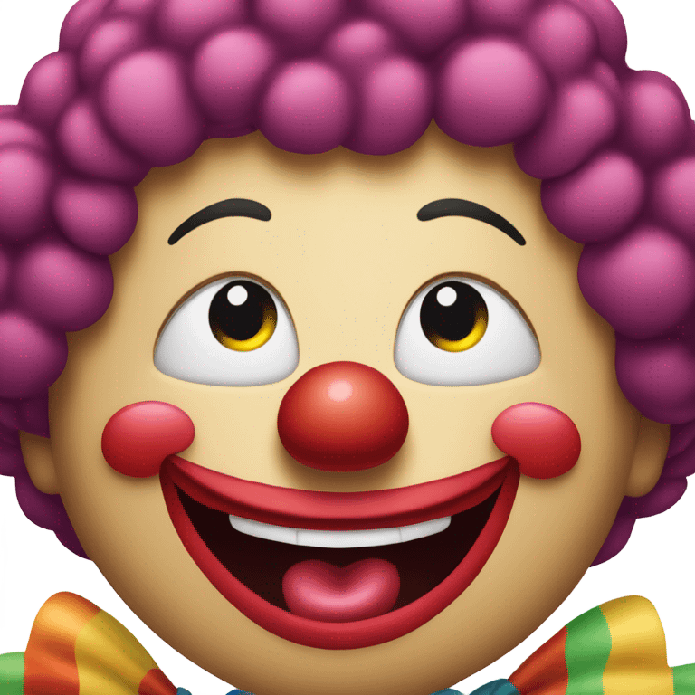 a clown emoji laughing very hard emoji