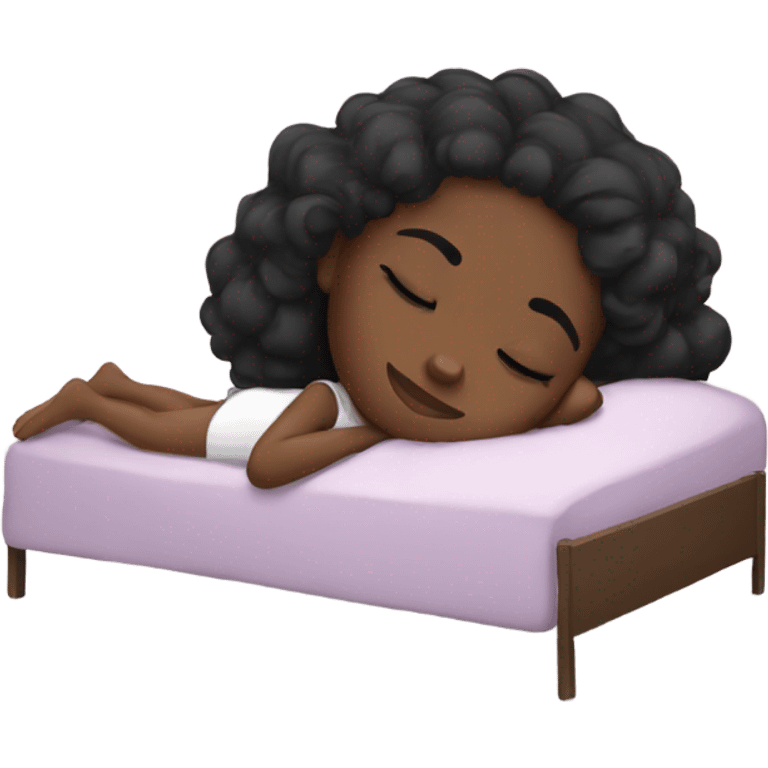 Black girl sleep emoji