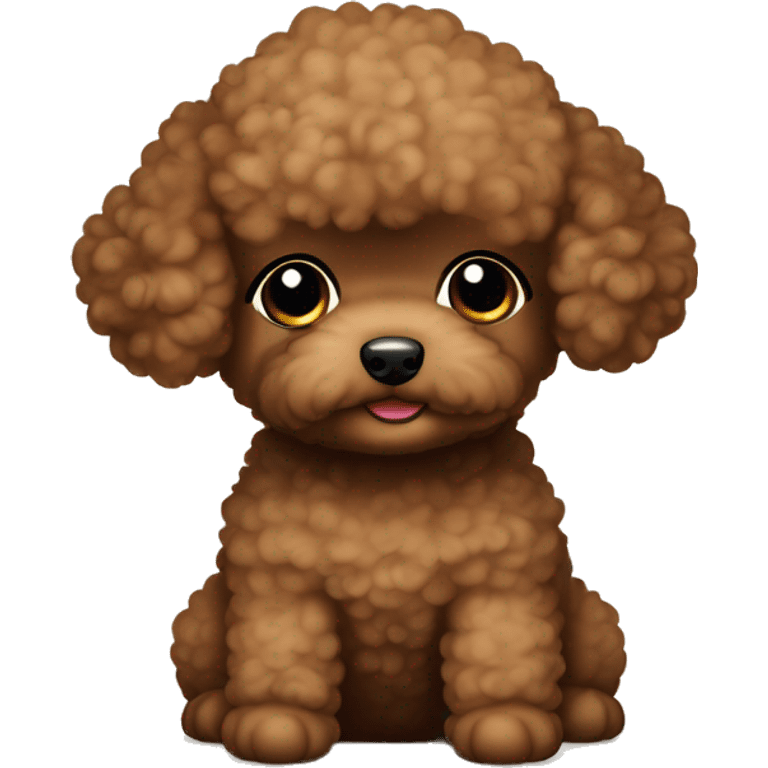 Chubby little brown baby toy poodle emoji