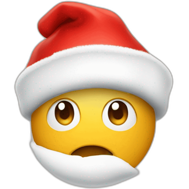 Un corazón con gorro navideño emoji