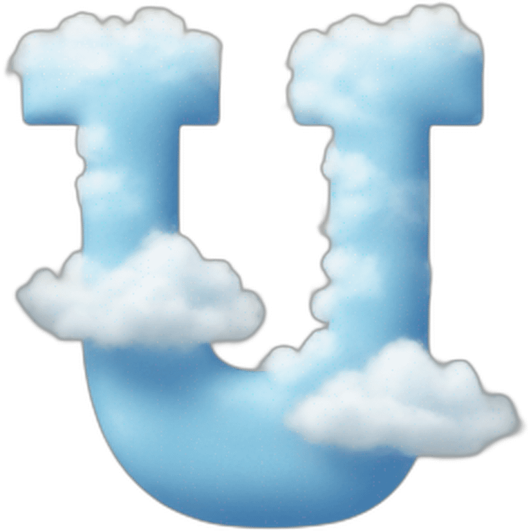 the letter I made from clouds emoji