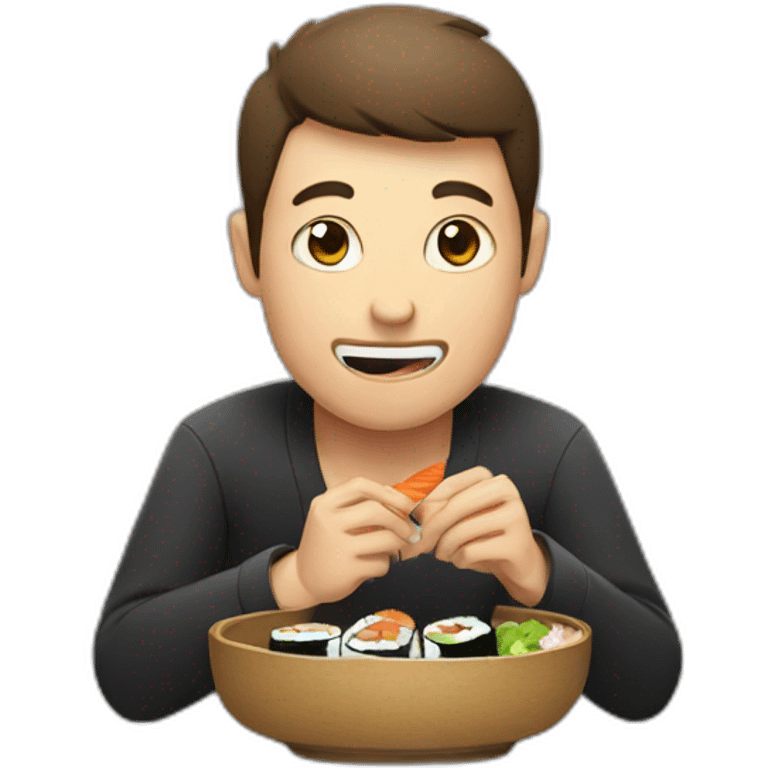 man eating sushi emoji