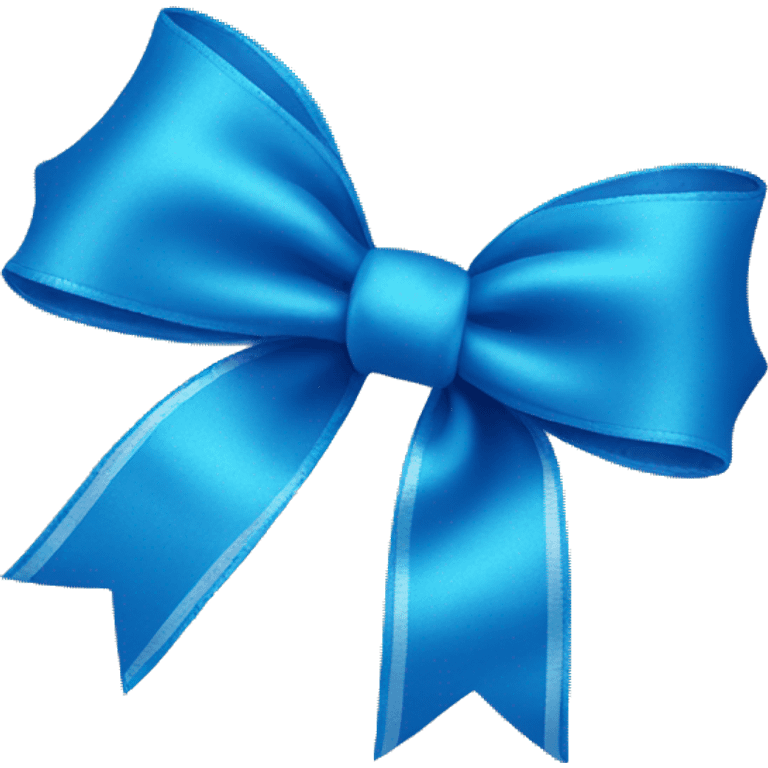 blue ribbon bow  emoji