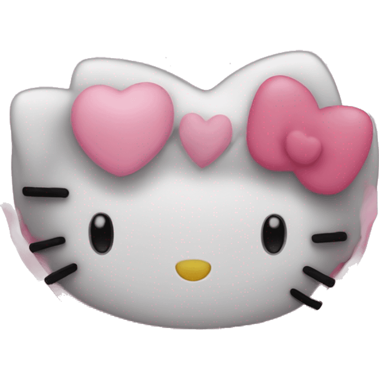 Cute hello kitty heart emoji