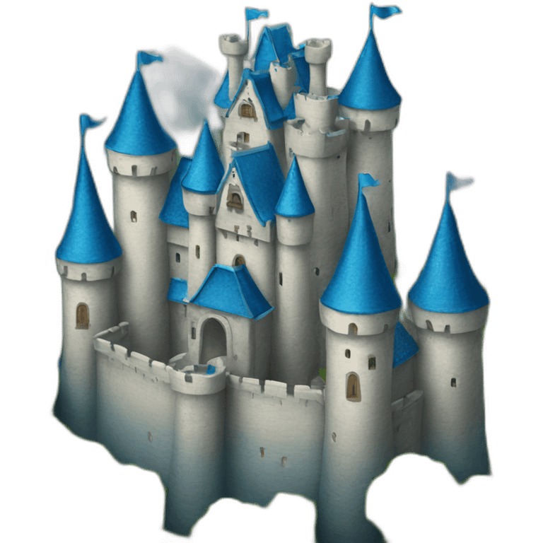 Blue castle emoji