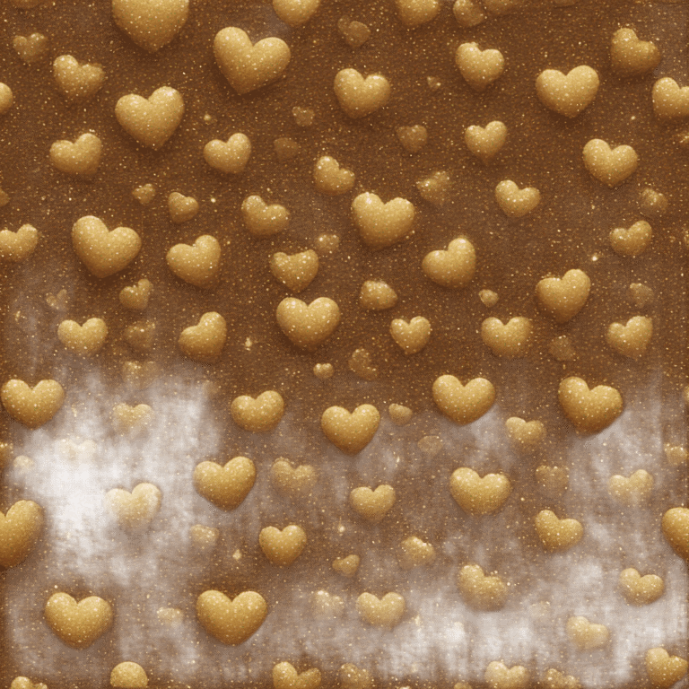 Brown glitter heart emoji