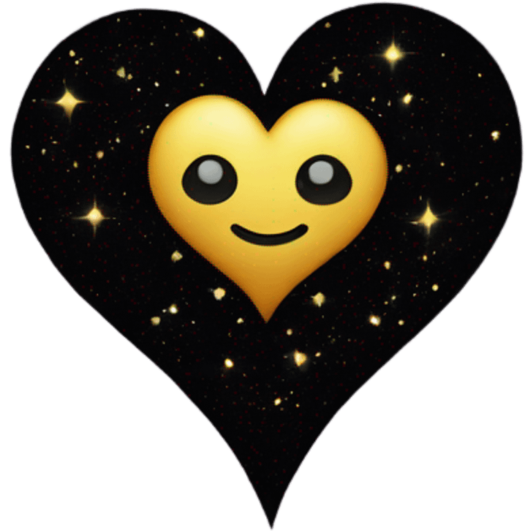 Black galaxy heart  emoji