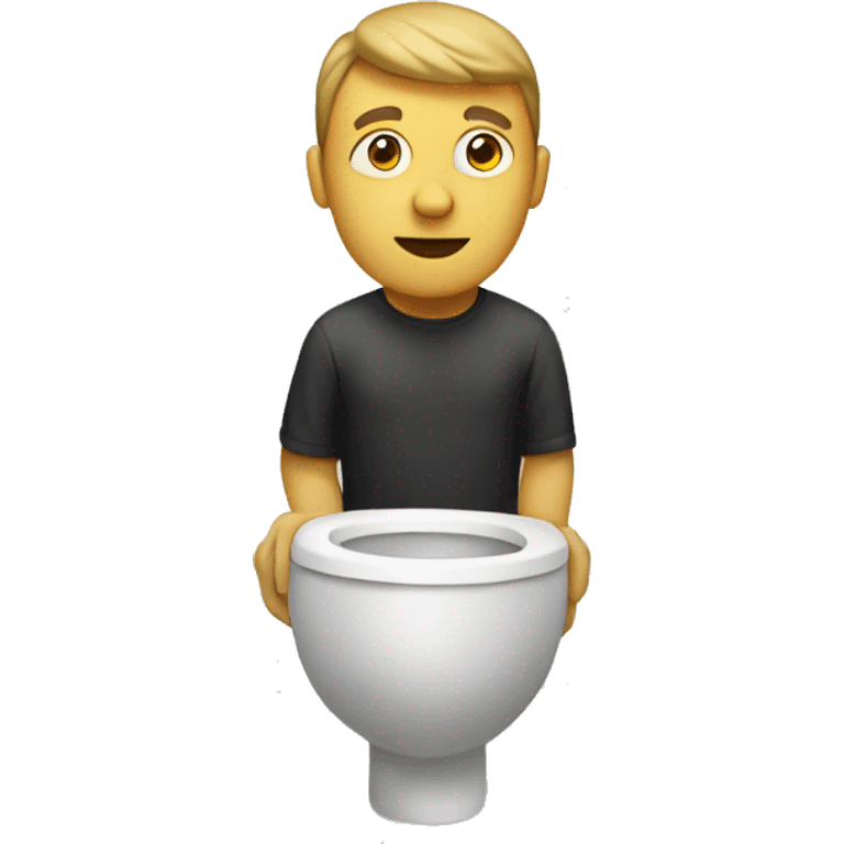 Man in a toilet emoji