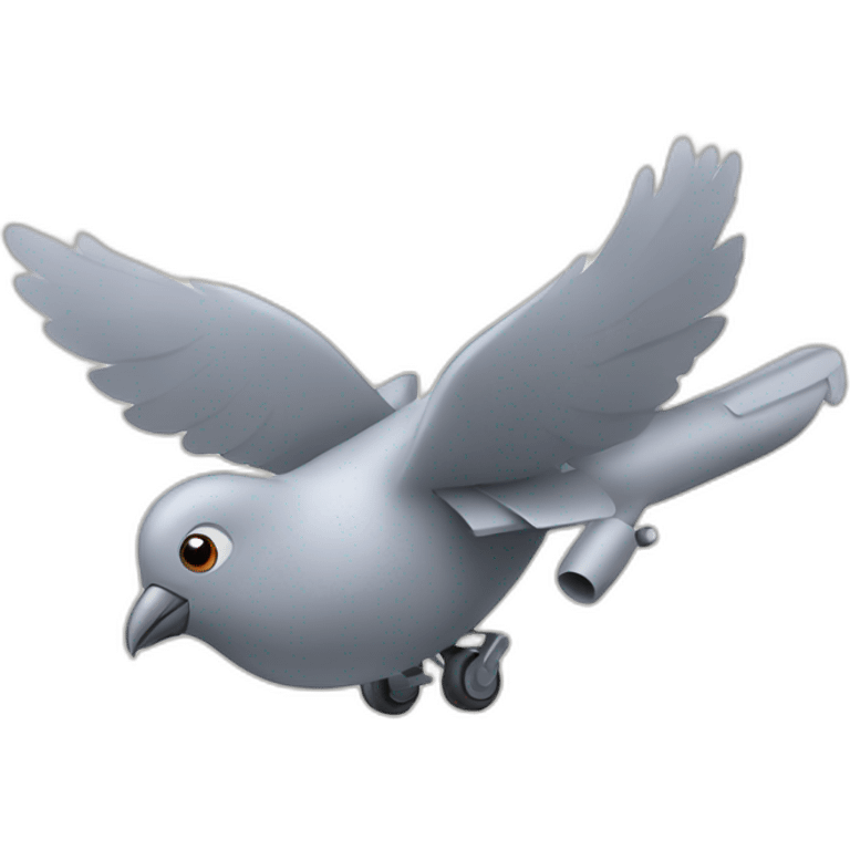 Pigeon flying an airplane  emoji