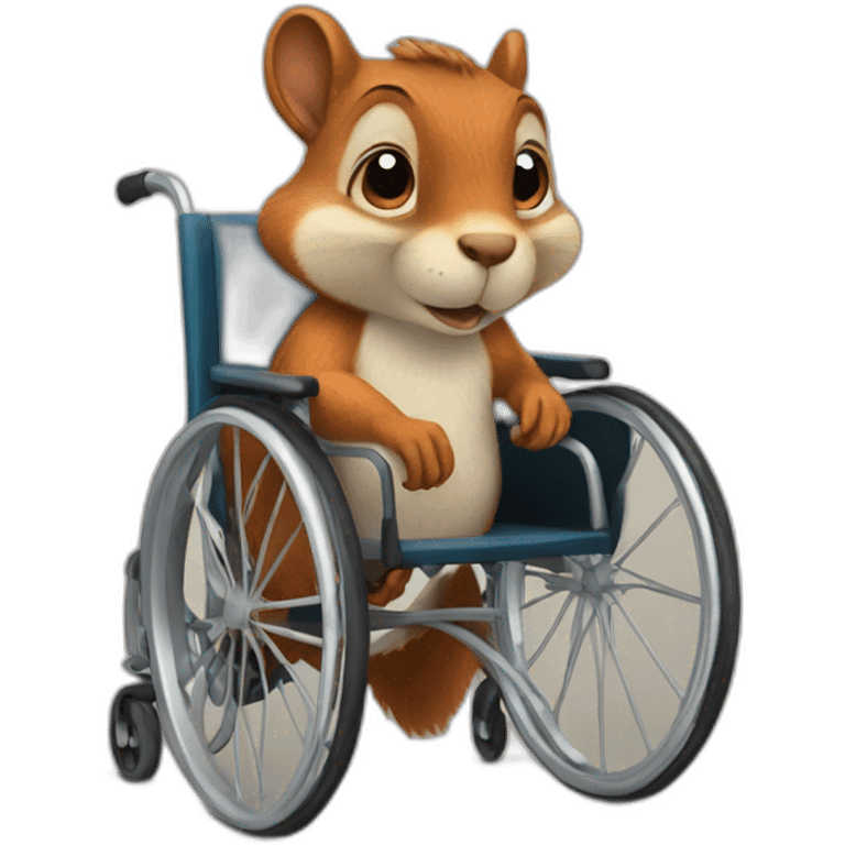 Squirrel in wheelchair emoji