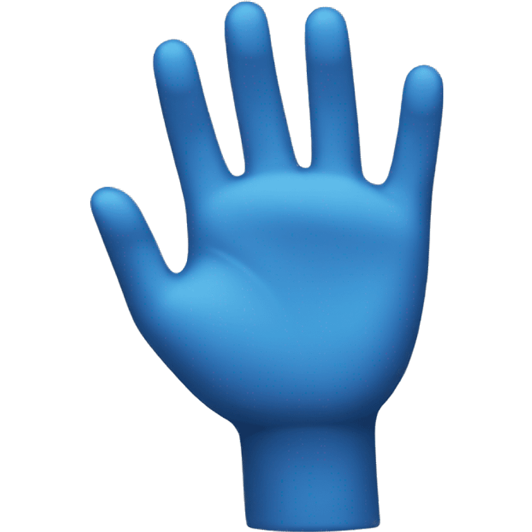 blue hand emoji