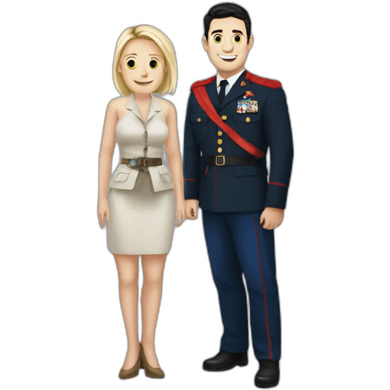 Marine lepen with Jordan bardella emoji