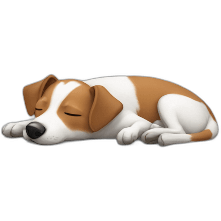 sleeping jack russel emoji