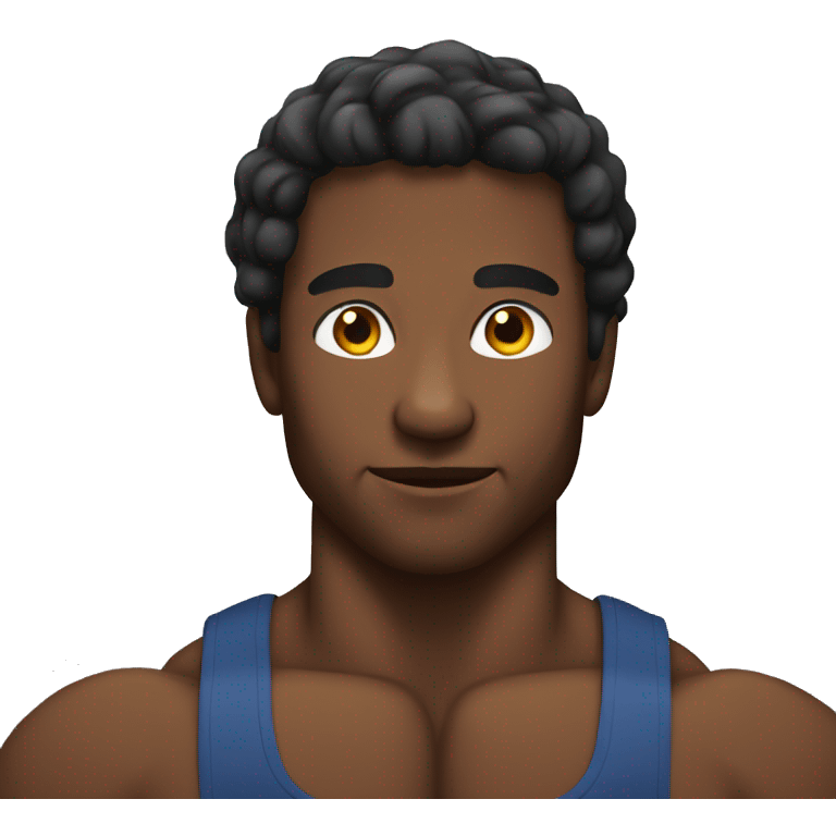 Strong muscular black man emoji