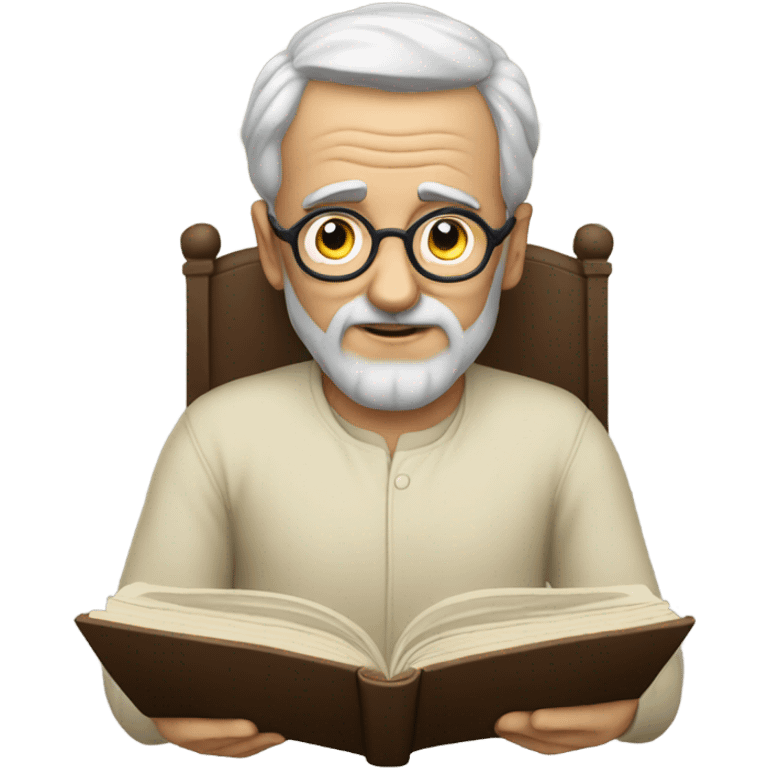 Philosopher reading   emoji