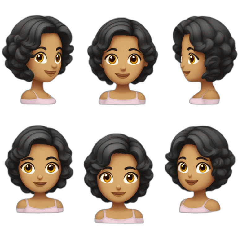 La mujer marvilla con cabello corto emoji