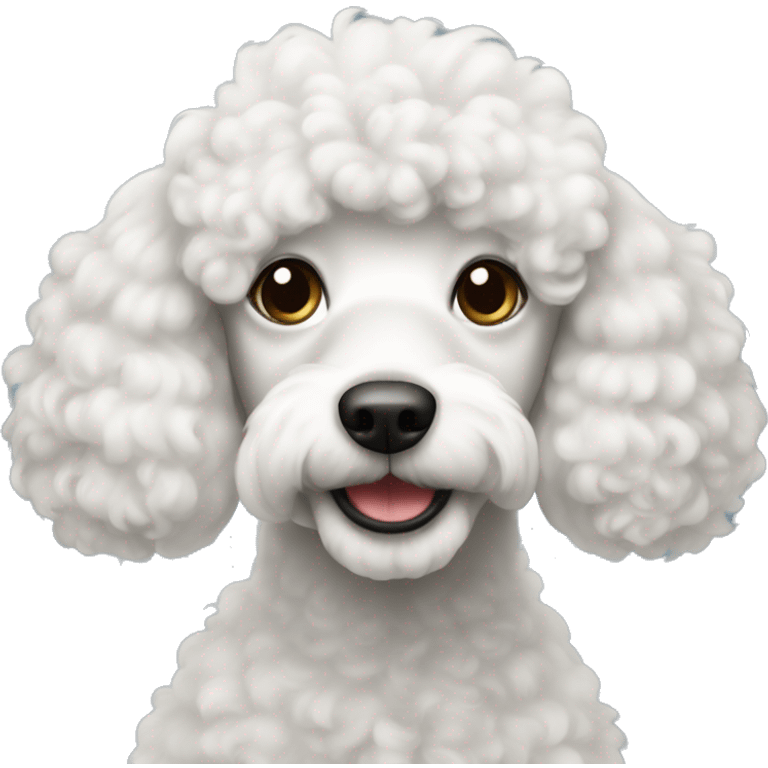 The white poodle emoji