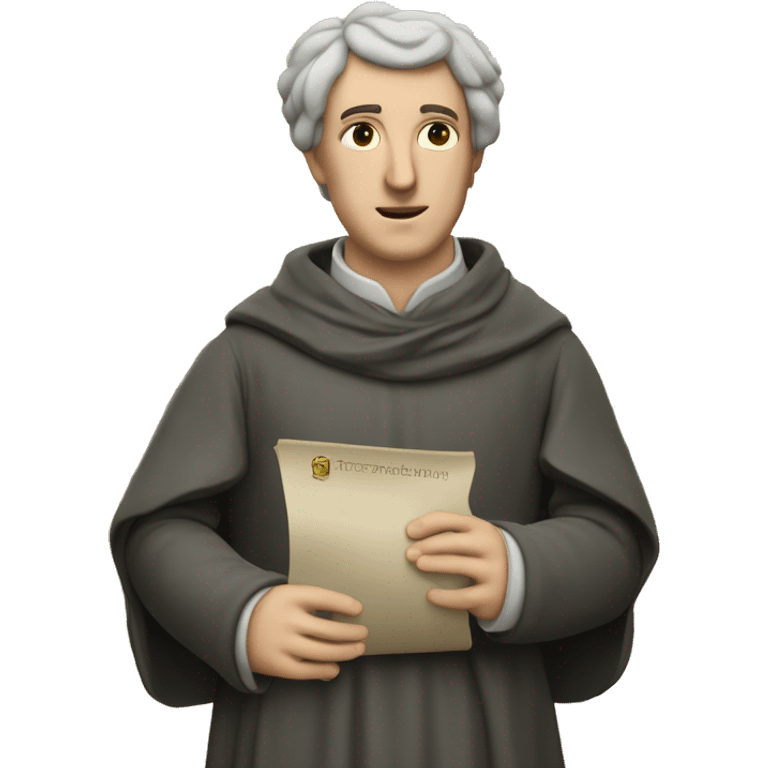 Petrarch holds a scroll in his hand emoji