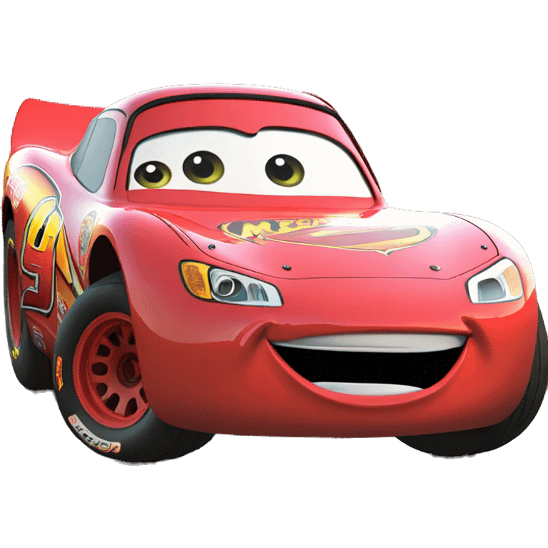 lightning McQueen but upset emoji