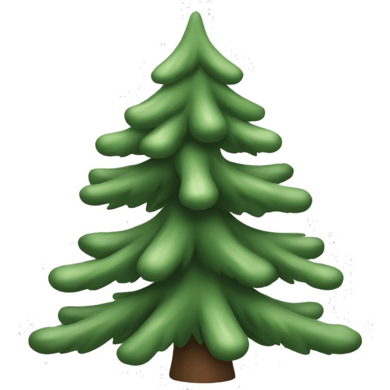  actual white fir christmas tree isolated.  emoji