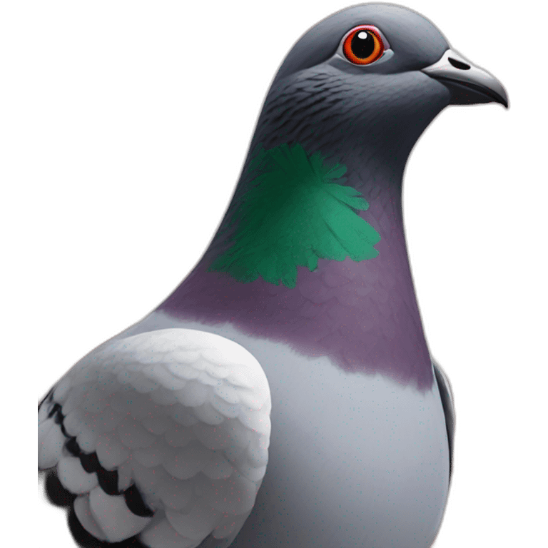 racing pigeon with flag in background emoji