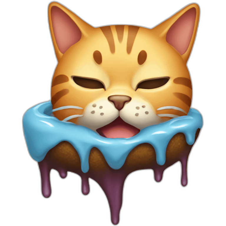 melting cat emoji