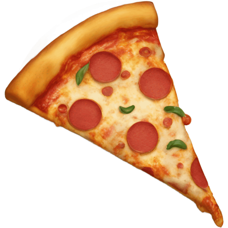 Realistic pizza on a plate emoji